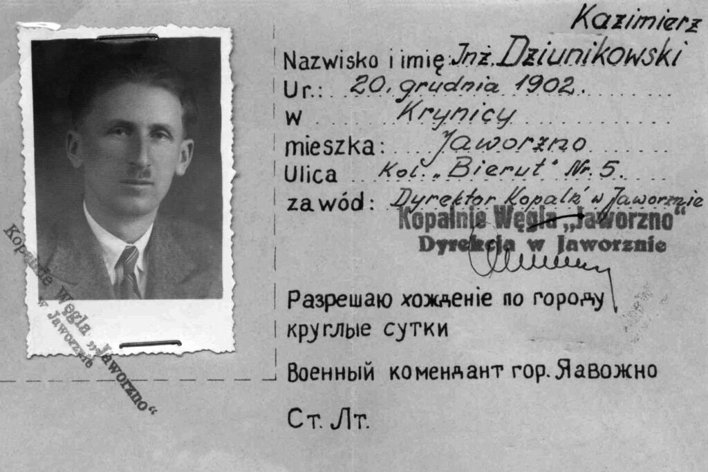 Przepustka poruszania się w mieście, 1945 r. /Zbiory Muzeum Miasta Jaworzna/