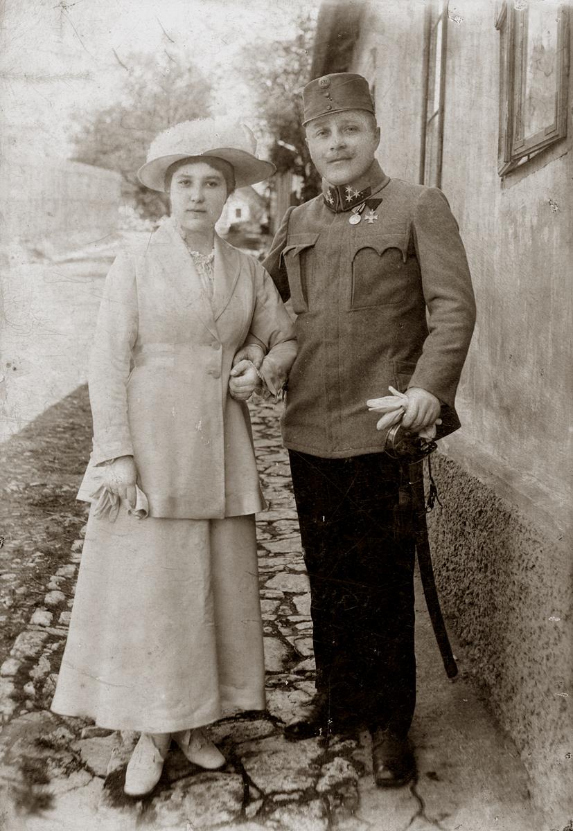 Burmistrz Franciszek Schattanek z żoną Zofią / Zbiory Muzeum Miasta Jaworzna