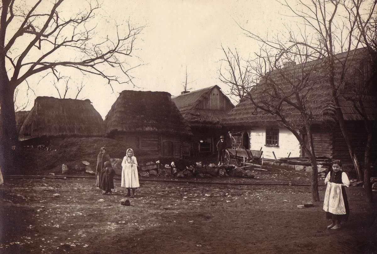 Zabudowa drewniana na początku XX w.Autor zdjęcia Hermann Senn / Zbiory Muzeum Miasta Jaworzna