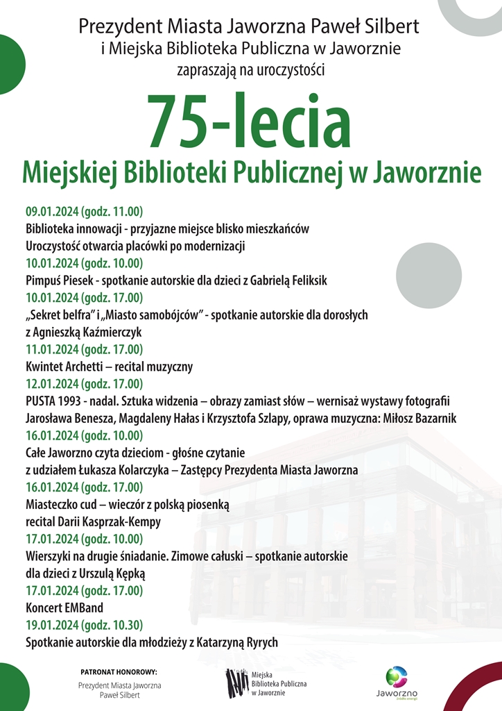 Jubileusz 75-lecia Miejskiej Biblioteki Publicznej w Jaworznie