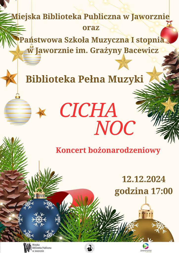Biblioteka Pełna Muzyki – koncert bożonarodzeniowy pt. Cicha Noc